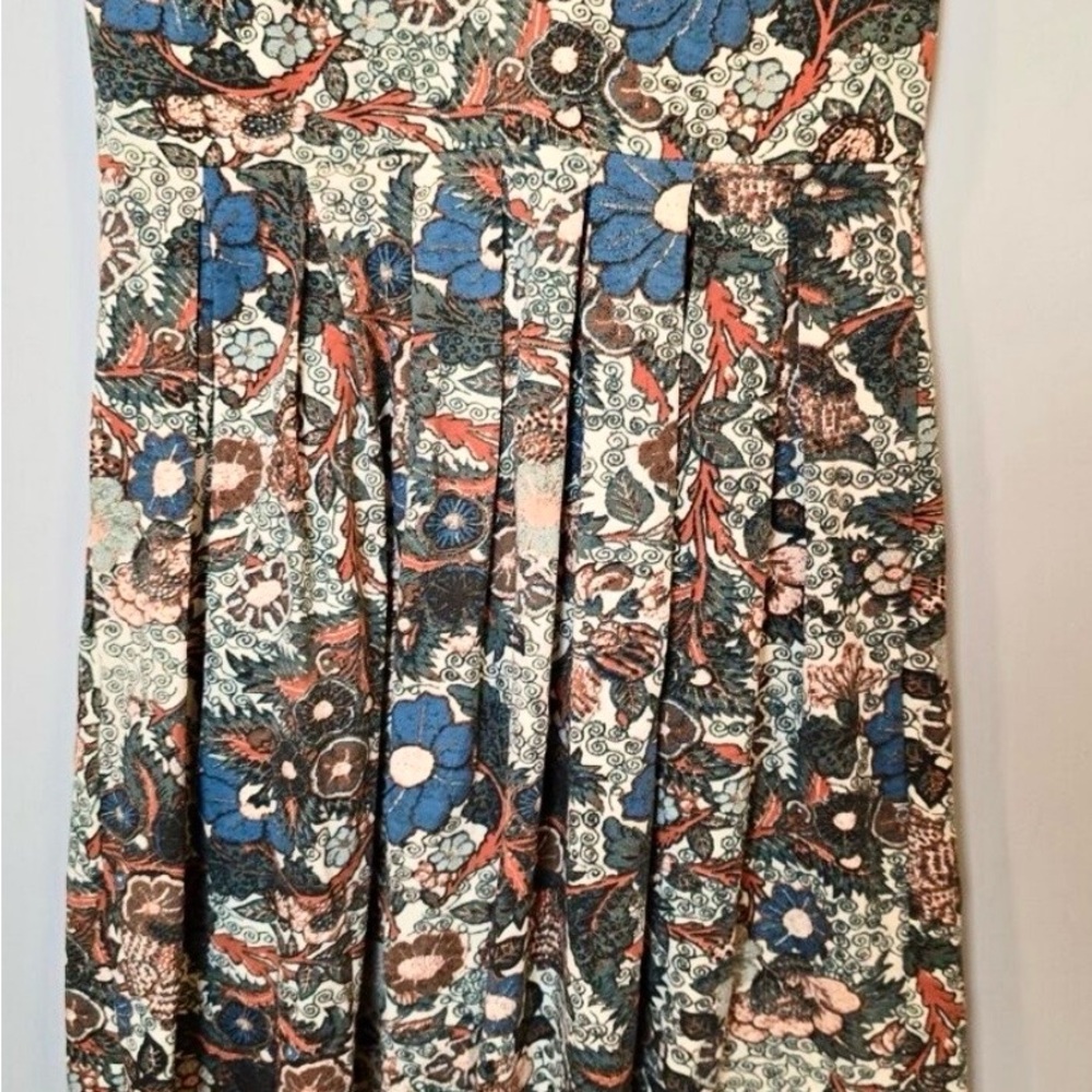Peruvian Connection Wanderlust Floral Fit Flare Dress Pockets Med Boho Chic M - Picture 7 of 12